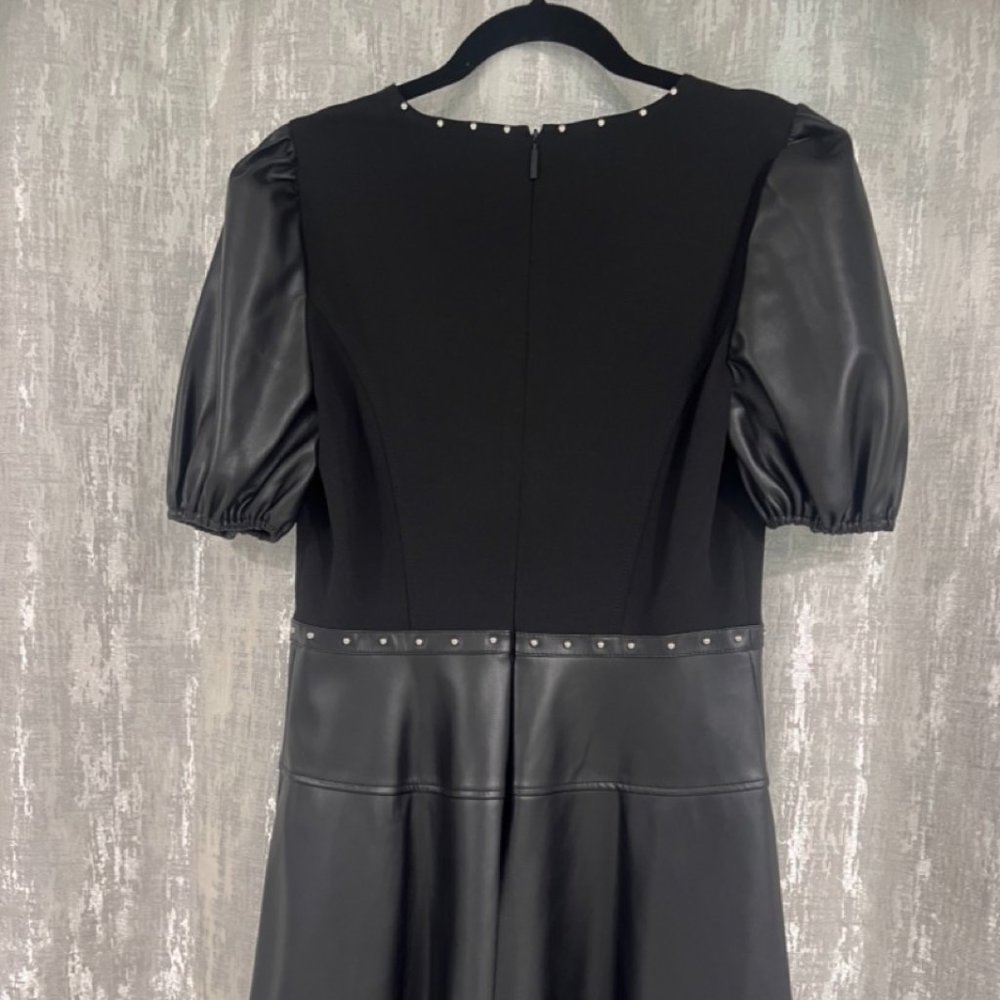 Karl Lagerfeld Paris, Women’s Faux leather dress silver-tone studs. SZ 6, NWT - Picture 13 of 13